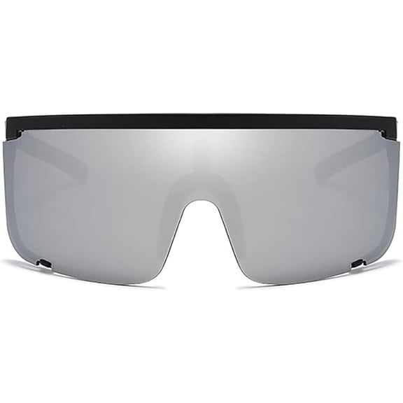 Large Wrap Around Full Coverage Sunglasses Retro Goggle Style