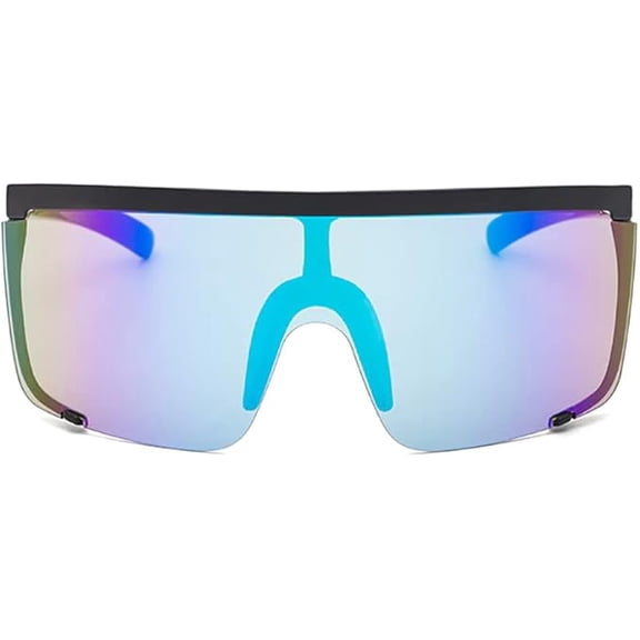 Large Wrap Around Full Coverage Sunglasses Retro Goggle Style