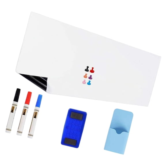 Large Writing Area Whiteboard Sticker Wall Board, Adhesive 18 x 39 Inch PET Panel for Planning, Display and Daily Team Notes