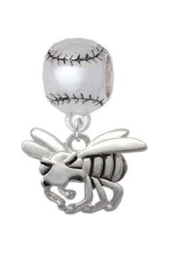 Large Yellow Jacket - Mascot - Softball Charm Bead