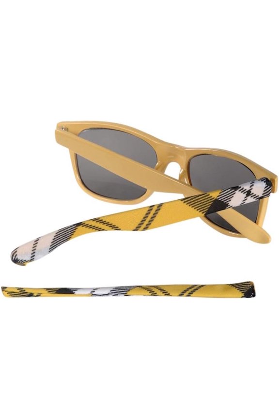 Large Yellow Plaid Whiz Cooleefa Eyewear Sleeves