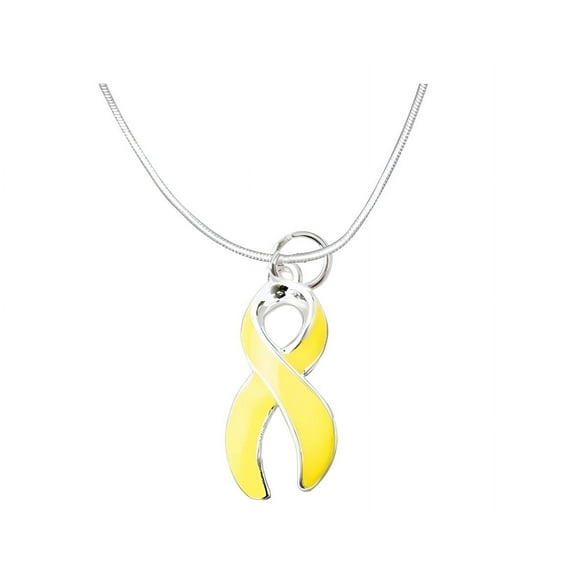Large Yellow Ribbon Necklaces