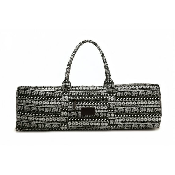 Large Yoga Mat Bag Portable Yoga Bag Gym Bag with Zipper and Pockets for women Fits Most Size Mats(Little Black Elephant)