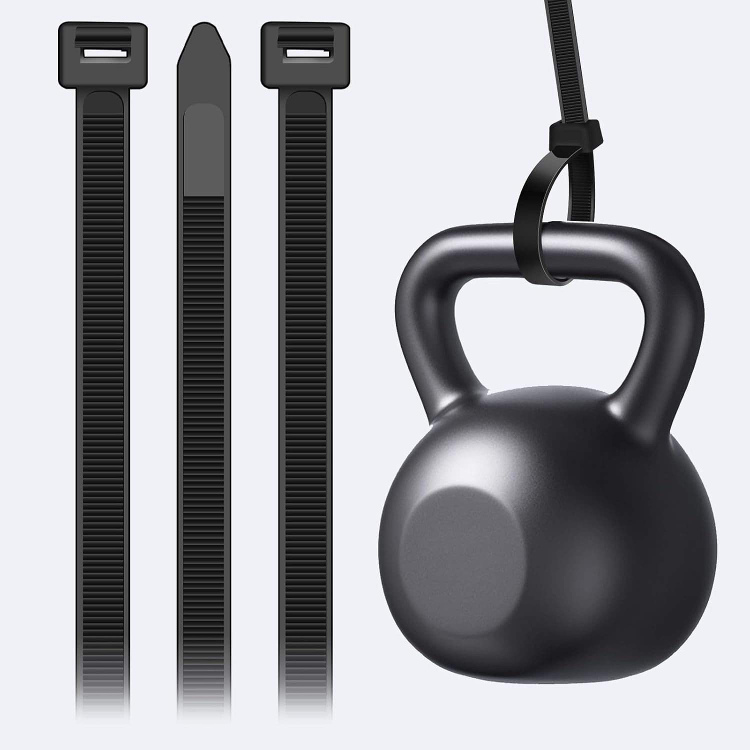 Large ties, heavy-duty, 251-pound weight capacity, 1/2-inch wide, 12-inch long, heavy-duty 251-pound tensile strength, large ties tensile strength, 50 pcs