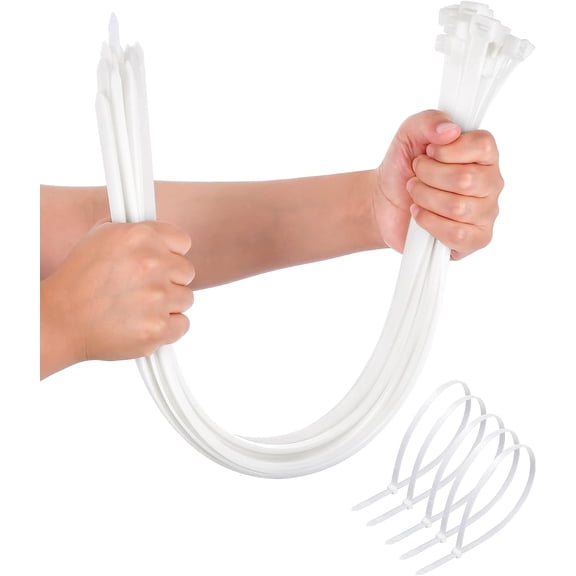 Large Zip Ties Heavy Duty Outdoor 24 inch (50 Pack), Heavy Duty Zip Ties 120 lbs Tensile Strength Outdoor UV Resistant,Awnings Tying Branches Bundling of Crops Fixed Water Pipes
