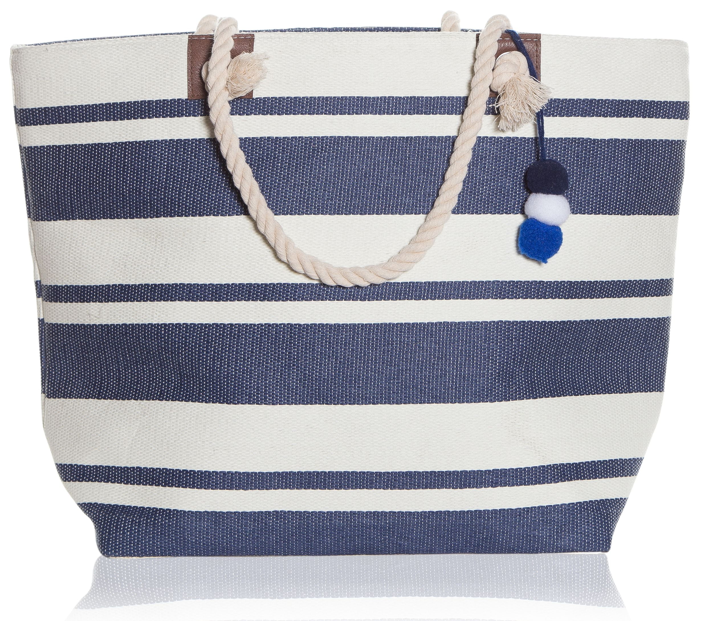 Large Stripe Beach Tote Bag