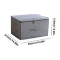 thumbnail image 1 of Large Zippered Gray Fabric Clothing Storage Boxes for Organized Closet Shelving, Closet Arrangement Folded Garment Protection - Practical Stackable Closet Organizers, 1 of 7