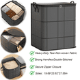 thumbnail image 1 of Large Zippered Storage Bin 50*60*70cm for Moving Quilts Bedding Clothes Heavy Duty Non Woven Fabric Organizer with Reinforced Handles Fits Under Bed Closet Storage Unit, 1 of 8