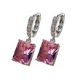 thumbnail image 1 of Large Zircon Dangling Earrings for Women Sparkling Cube-shaped Rhinestone Drop Earring Jewelry for Banquets Dates, 1 of 8