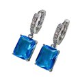 thumbnail image 1 of Large Zircon Dangling Earrings for Women Sparkling Cube-shaped Rhinestone Drop Earring Jewelry for Banquets Dates, 1 of 7