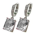 thumbnail image 1 of Large Zircon Dangling Earrings for Women Sparkling Cube-shaped Rhinestone Drop Earring Jewelry for Banquets Dates, 1 of 8