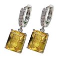 thumbnail image 1 of Large Zircon Dangling Earrings for Women Sparkling Cube-shaped Rhinestone Drop Earring Jewelry for Banquets Dates, 1 of 8