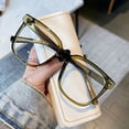 thumbnail image 1 of Large anti-blue light glasses frame Multi-style eyeglasses frames Computer eye protection flat lenses-Olive Green, 1 of 5