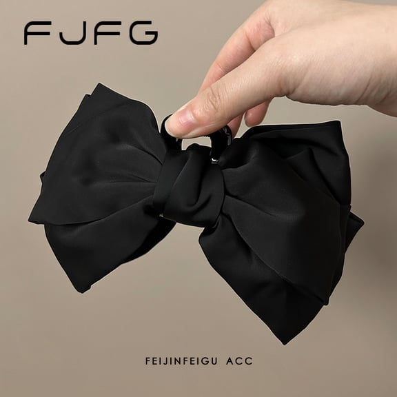 Large bow escape princess grab clip sweet half-up half-down bun hairstyle showing hair volume shark clip hair clip new style