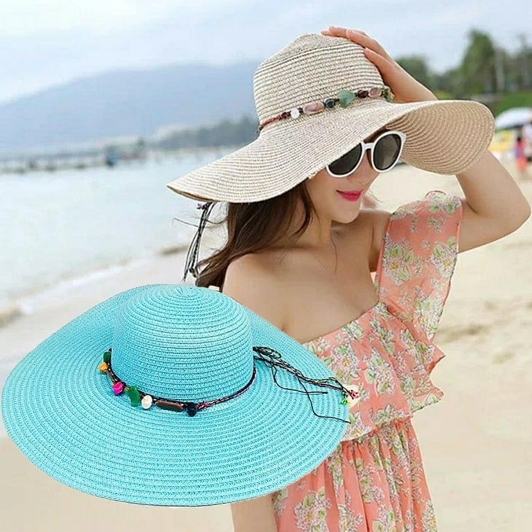 Large brim straw hat Women's beach suns hat lady hat