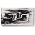 thumbnail image 1 of Large original abstract oil painting modern white wall art black texture canvas art black painting large hand painted mural art,(91*183cm)36*72 Inches,Unstretched,Frameless, 1 of 4