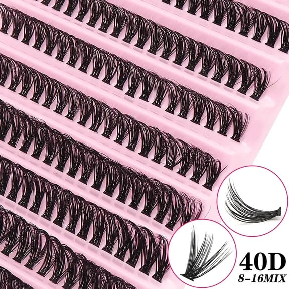 Large capacity 10 rows hot-melt clusters, segmented false eyelashes, thick & fluffy
