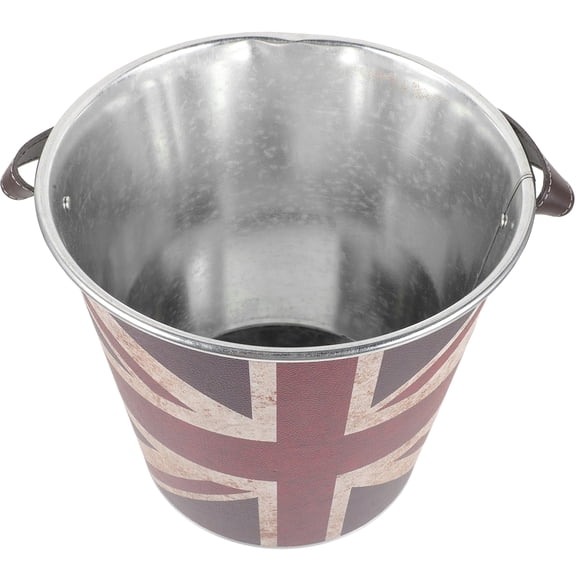 KALLORY Ice Bucket Multi 1Set 10.0X10.0In Iron Leather