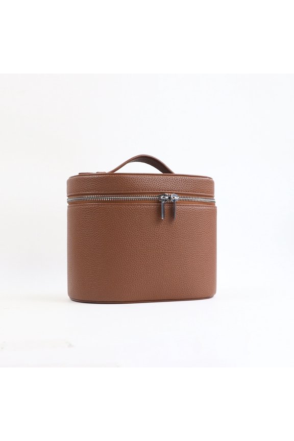 Large-capacity PU leather cosmetic box with internal storage box, customizable names and letters, travel portable cosmetic bag