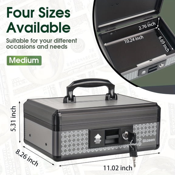 Large-capacity Safe Equipped with A Tray And Key Lock Personal Items Safe Security Box Family Cash Box Small Caja Fuerte De Seguridad Easy-to-hide Boxes