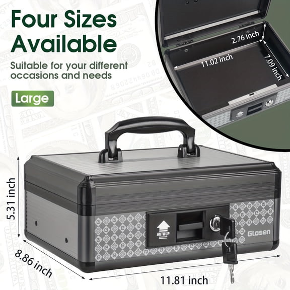 Large-capacity Safe Equipped with A Tray And Key Lock Personal Items Safe Security Box Family Cash Box Small Caja Fuerte De Seguridad Easy-to-hide Lockable Box