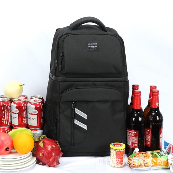 Large-capacity Waterproof Picnic Beer Wine Bag,Black