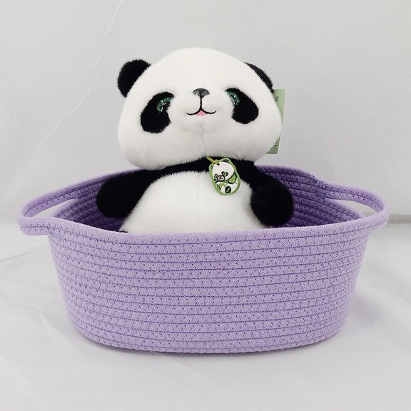 Large-capacity cotton rope storage basket and handle, convenient storage basket, miscellaneous item storage basket