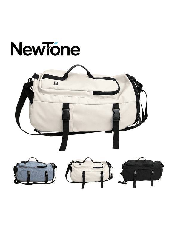 Large capacity fitness bag, waterproof nylon multifunctional travel backpack, 17 inch laptop compartment pull rod cover three-way portable weekend bag, fitness yoga camping hiking neutral sports bag