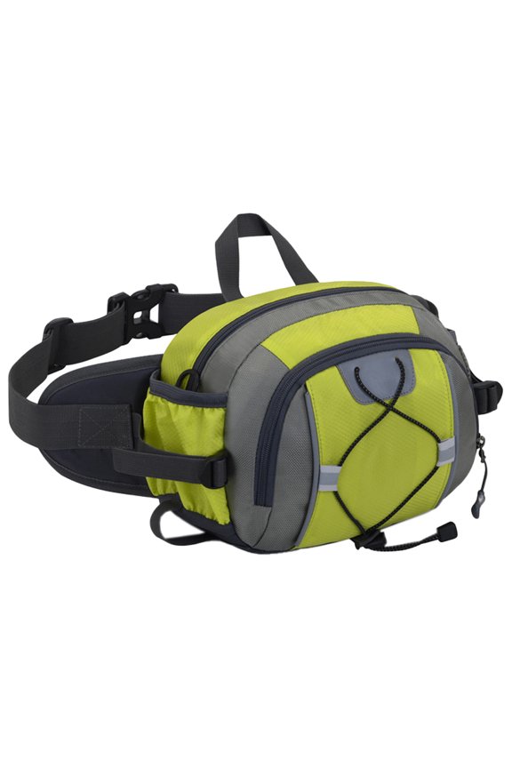 Large capacity mountaineering multifunctional water bottle waist bag-green