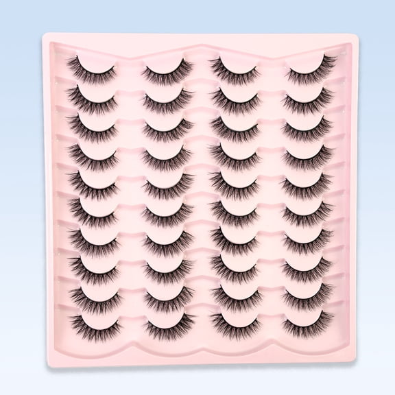 Large-capacity one-piece false eyelashes, three-dimensional, curly and natural short style self-grafting eyelashes