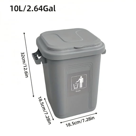 Large capacity plastic trash can with lid for odor prevention, suitable for households,kitchens, bedrooms,bathrooms,offices,etc,