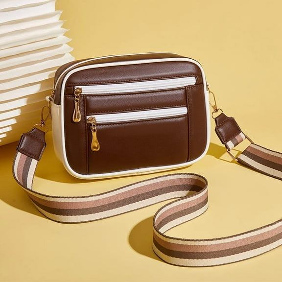 Large capacity wide shoulder strap women's bag, single shoulder crossbody bag