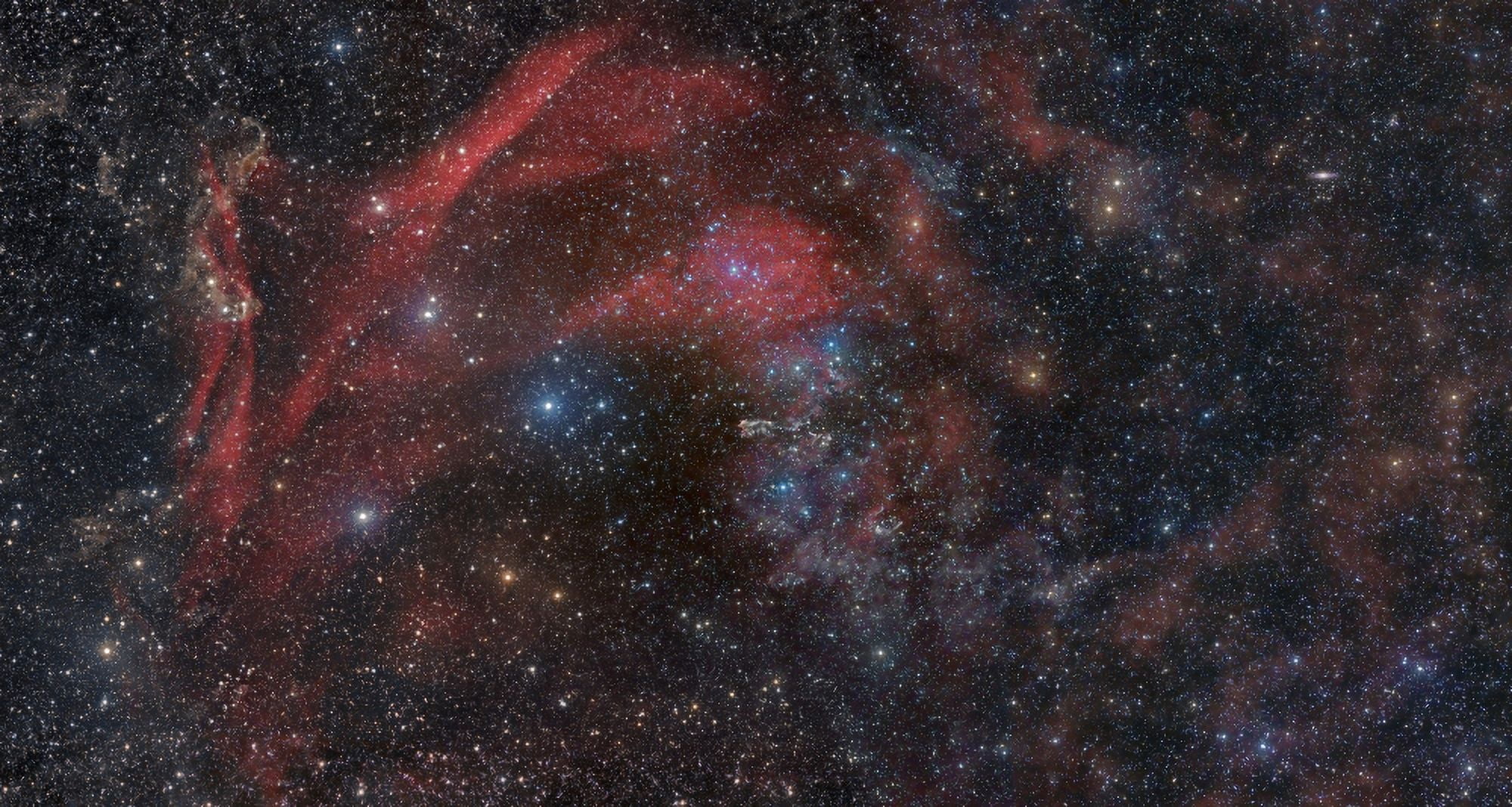 Large complex of dust and gas in the constellations Lacerta and Pegasus Canvas Art - John DavisStocktrek Images (20 x 11)