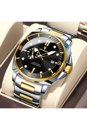 Large - dial Casual Men's Watch, Waterproof Luminous Quartz Gent's Wristwatch