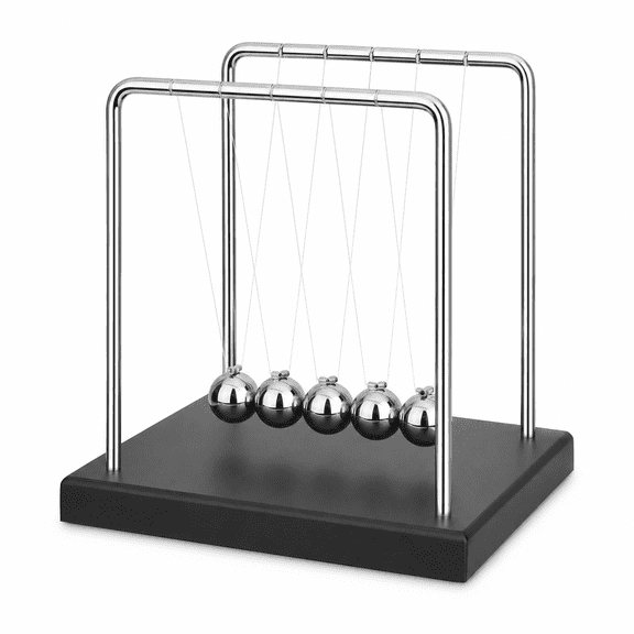 Large five-pound wooden base Newton's pendulum perpetual motion ornament chaos pendulum Newton's law pendulum ball physical collision ball ornament