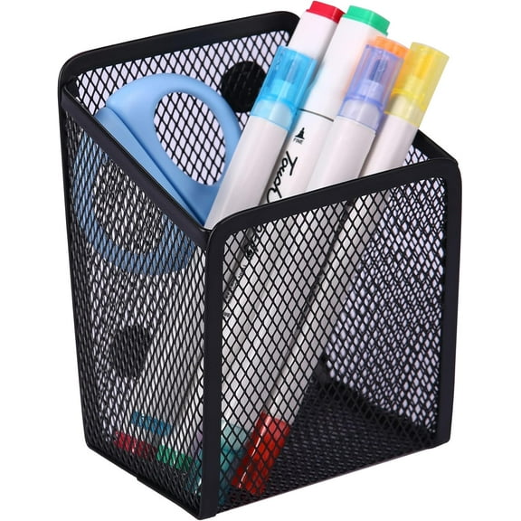 Large magnetic pen holder, magnetic basket, strong magnet pen holder storage cabinet accessories suitable for refrigerator whiteboard