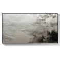 thumbnail image 1 of Large original abstract black and grey painting on canvas modern contemporary art texture oil painting living room Minimalist art,(91*183cm)36*72 Inches,Unstretched,Frameless, 1 of 4