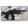 thumbnail image 1 of Large original black and white abstract canvas painting, white 3D textured wall art, custom canvas wall art, modern home decor,(61*122cm)24*48 Inches,Unstretched,Frameless, 1 of 4