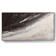 thumbnail image 1 of Large original black and white abstract painting on canvas brown and white texture minimalist wall art wabi sabi wall art black and white painting,(51*102cm)20*40 Inches,Unstretched,Frameless, 1 of 4