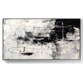 thumbnail image 1 of Large original black and white canvas abstract painting, minimalist abstract wall art, textured wall art, custom canvas wall art,(122*244cm)48*96 Inches,Unstretched,Frameless, 1 of 4