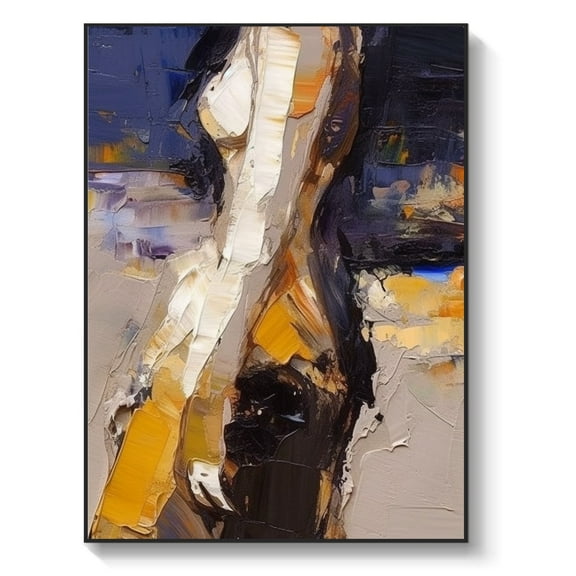 Large portrait abstract lady oil painting, female artwork, original wall art, female home decor,183*122cm (72*48) inches, unstretched frameless