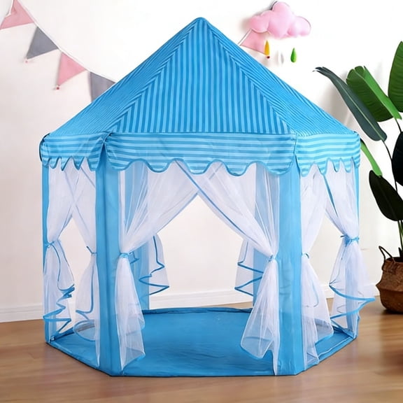 Large princess style hexagonal tent, 55" x 53", elegant hexagonal tent, indoor/ outdoor leisure camping mosquito net, multiple color styles, suitable for multiple scenes