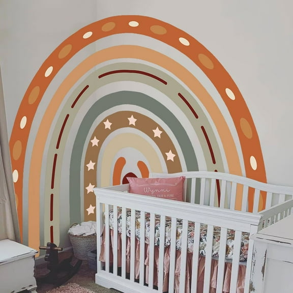Large rainbow wall stickers, rainbow Wall decal DIY Peel and Stick Wallpaper Children's room stickers Girls Room Kids Toddler Bedroom Nursery Playroom