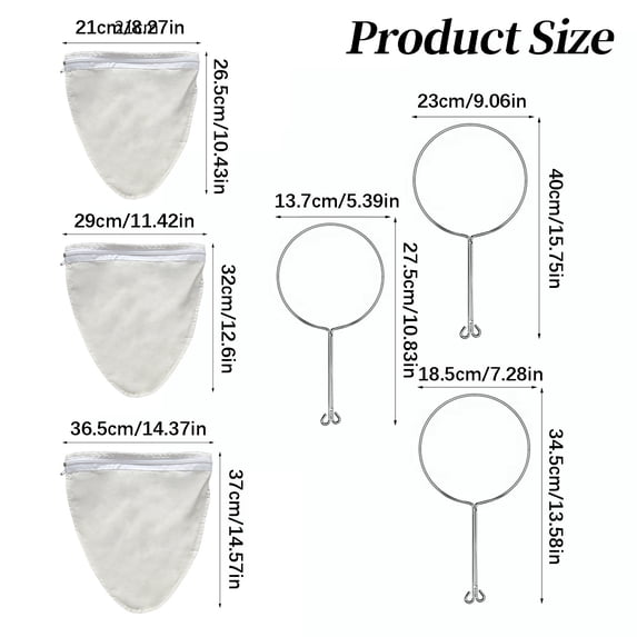 Large reusable cloth coffee filter pour over dripper tool