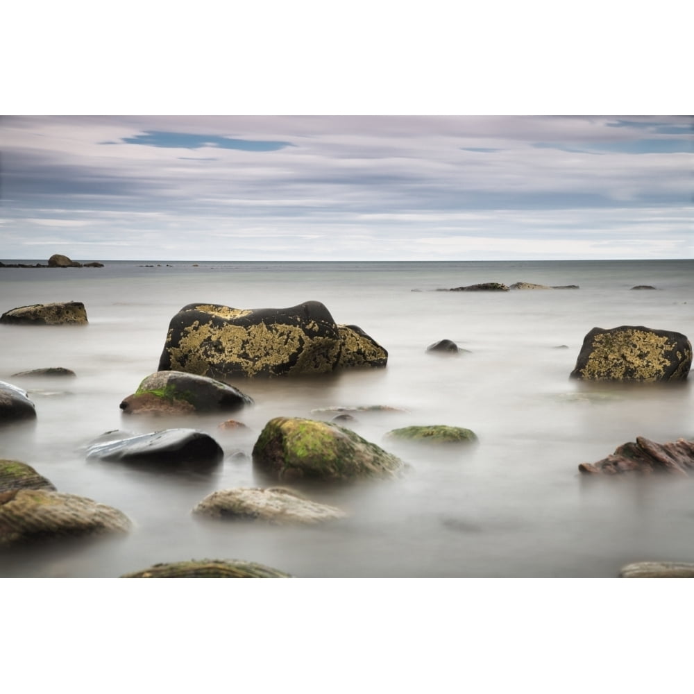 Large rocks sitting in the water Poster Print (38 x 24) - Walmart.com
