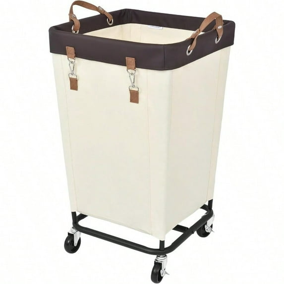 160L Laundry Basket With Wheels Large Rolling Hampers For Clothing Organizer Dirty Clothes Basket For Hotel Home Closet Dorm Beige