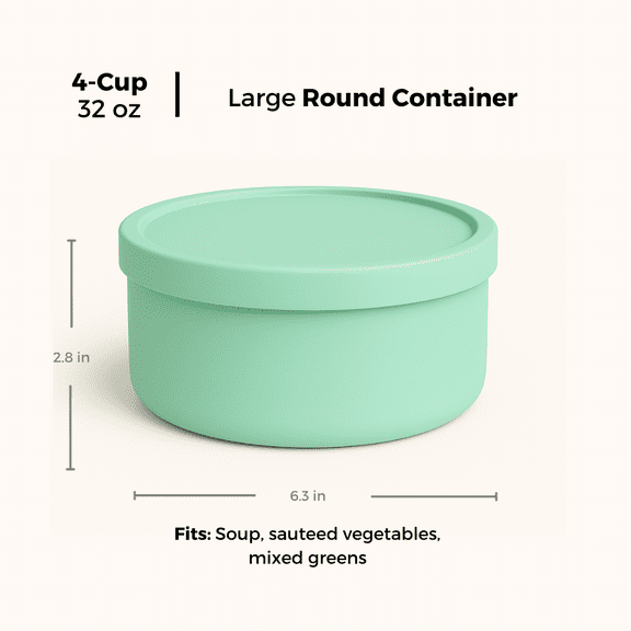 Large round food container - 30 oz midnight blue