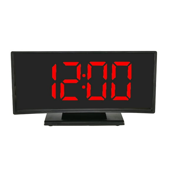 Large-screen LED digital alarm clock display electronic clock fashion curved alarm clock