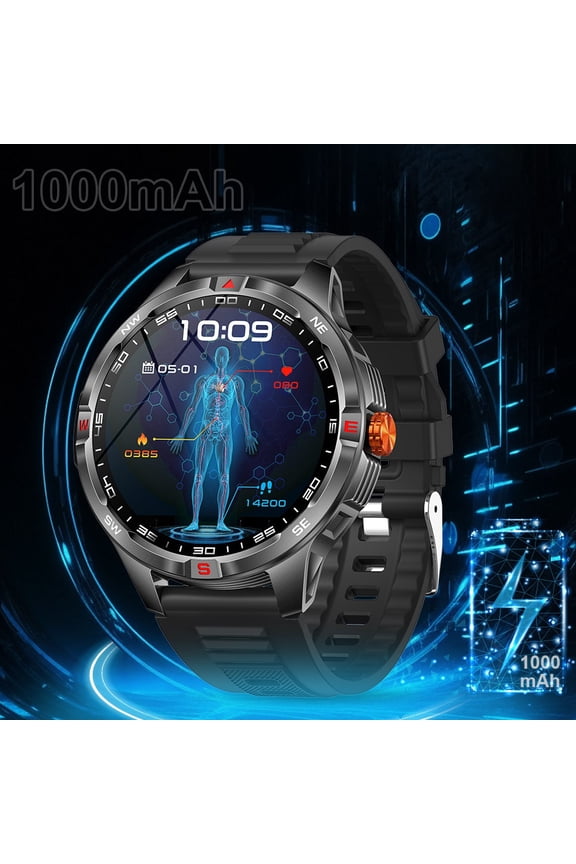 Large-screen smartwatch with big-capacity battery. Packed with diverse practical functions and fully compatible with major mobile systems for outdoor use.