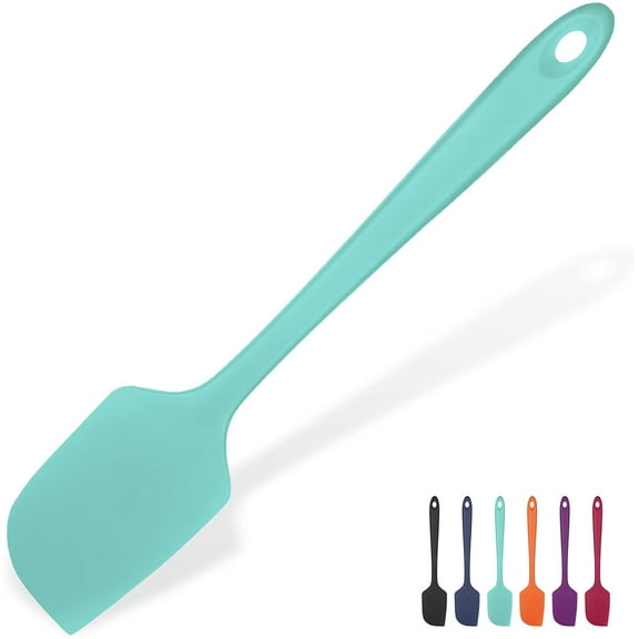 Large silicone spatula: 315 ℃ heat-resistant Maryse flexible non stick scraper, used as a kitchen utensil for cooking mixing and stirring scrapers (29cm, Ciel Aqua)
